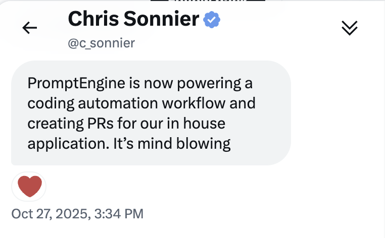 PromptEngine testimonial